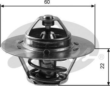 Gates TH12488G1 - Coolant thermostat / housing autospares.lv