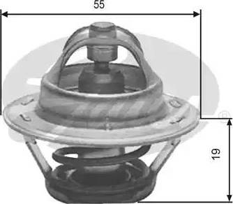 Gates TH12389G1 - Coolant thermostat / housing autospares.lv