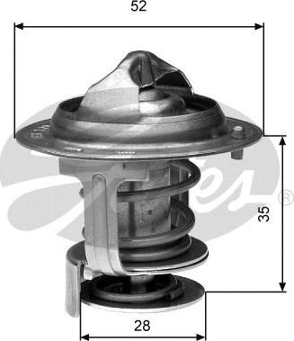 Gates TH29484G1 - Coolant thermostat / housing autospares.lv