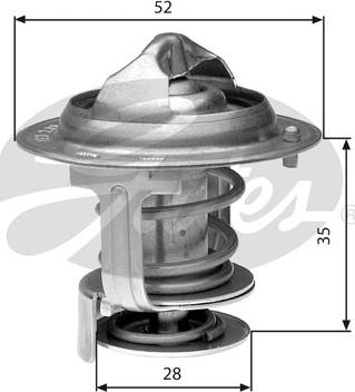 Gates TH29478G1 - Coolant thermostat / housing autospares.lv