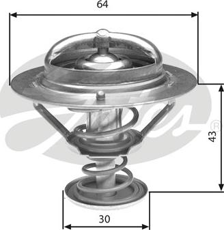 Gates TH27078G1 - Coolant thermostat / housing autospares.lv