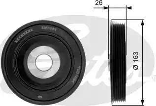 Gates TVD1064 - Belt Pulley, crankshaft autospares.lv