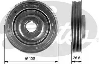 Gates TVD1063 - Belt Pulley, crankshaft autospares.lv