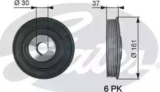 Gates TVD1002 - Belt Pulley, crankshaft autospares.lv