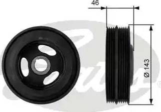 Gates TVD1018 - Belt Pulley, crankshaft autospares.lv