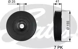 Gates TVD1017 - Belt Pulley, crankshaft autospares.lv