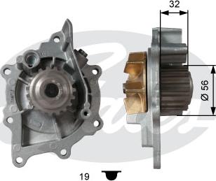 Gates WP0090 - Water Pump autospares.lv