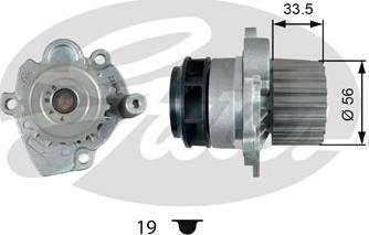 Gates WP0091 - Water Pump autospares.lv