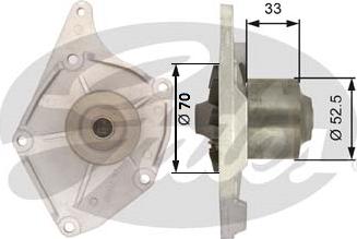 Gates WP0044 - Water Pump autospares.lv