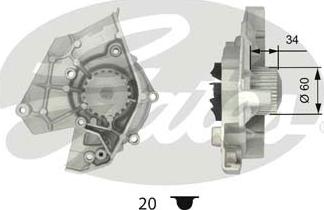 Gates WP0051 - Water Pump autospares.lv