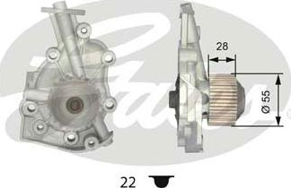 Gates WP0058 - Water Pump autospares.lv