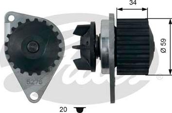 Gates WP0011 - Water Pump autospares.lv