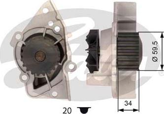 Gates WP0013 - Water Pump autospares.lv