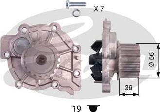 Gates WP0081 - Water Pump autospares.lv