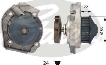 Gates WP0029 - Water Pump autospares.lv