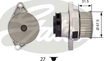 Gates WP0026 - Water Pump autospares.lv