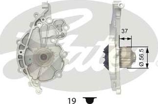 Gates WP0023 - Water Pump autospares.lv