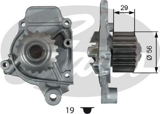 Gates WP0146 - Water Pump autospares.lv