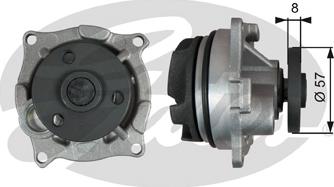 Gates WP0148 - Water Pump autospares.lv