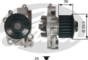 Gates WP0110 - Water Pump autospares.lv