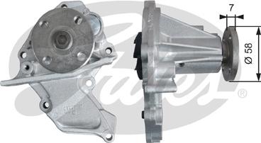 Gates WP0118 - Water Pump autospares.lv