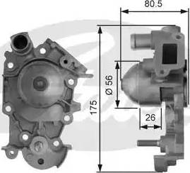 Gates Z80495 - Water Pump autospares.lv