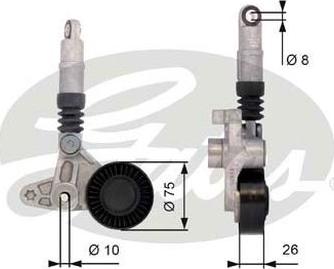 GATES-AU 39099 - Belt Tensioner, v-ribbed belt autospares.lv