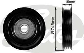 GATES-AU 39028 - Pulley, v-ribbed belt autospares.lv