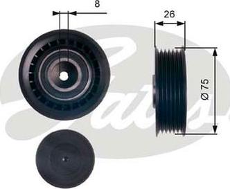 GATES-AU 39144 - Pulley, v-ribbed belt autospares.lv