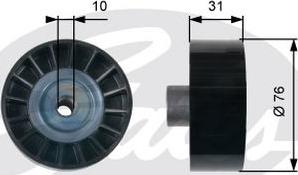 GATES-AU 36444 - Pulley, v-ribbed belt autospares.lv