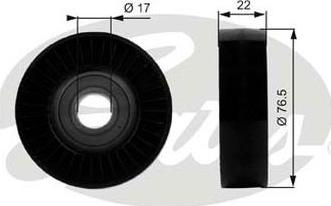 GATES-AU 36183 - Pulley, v-ribbed belt autospares.lv