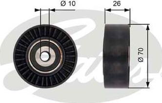 GATES-AU 36393 - Pulley, v-ribbed belt autospares.lv