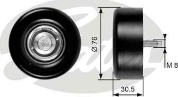 GATES-AU 36265 - Pulley, v-ribbed belt autospares.lv