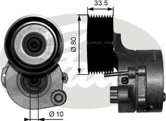 GATES-AU 38561 - Belt Tensioner, v-ribbed belt autospares.lv