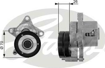 GATES-AU 38283 - Belt Tensioner, v-ribbed belt autospares.lv