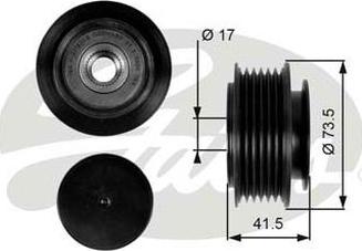 GATES-AU OAP7068 - Pulley, alternator, freewheel clutch autospares.lv