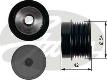 GATES-AU OAP7035 - Pulley, alternator, freewheel clutch autospares.lv