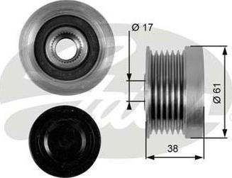 GATES-AU OAP7036 - Pulley, alternator, freewheel clutch autospares.lv