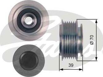 GATES-AU OAP7143 - Pulley, alternator, freewheel clutch autospares.lv