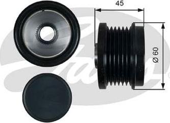 GATES-AU OAP7155 - Pulley, alternator, freewheel clutch autospares.lv