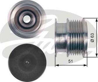 GATES-AU OAP7150 - Pulley, alternator, freewheel clutch autospares.lv