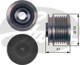 GATES-AU OAP7115 - Pulley, alternator, freewheel clutch autospares.lv