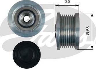 GATES-AU OAP7183 - Pulley, alternator, freewheel clutch autospares.lv