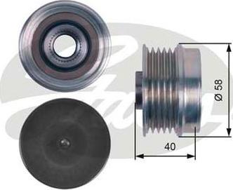 GATES-AU OAP7132 - Pulley, alternator, freewheel clutch autospares.lv