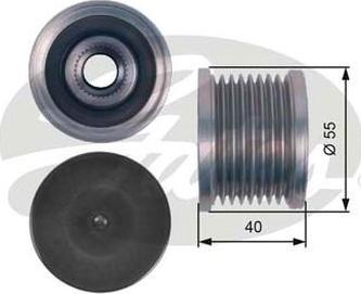 GATES-AU OAP7137 - Pulley, alternator, freewheel clutch autospares.lv