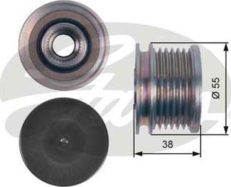 GATES-AU OAP7124 - Pulley, alternator, freewheel clutch autospares.lv