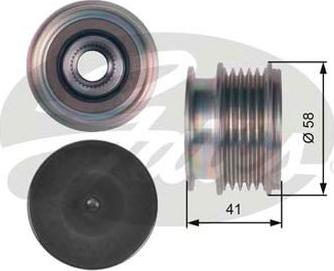 GATES-AU OAP7126 - Pulley, alternator, freewheel clutch autospares.lv