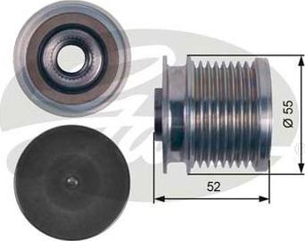 GATES-AU OAP7123 - Pulley, alternator, freewheel clutch autospares.lv