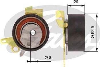 GATES-AU T43022 - Tensioner Pulley, timing belt autospares.lv