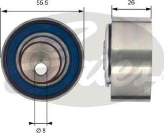 GATES-AU T43156 - Tensioner Pulley, timing belt autospares.lv